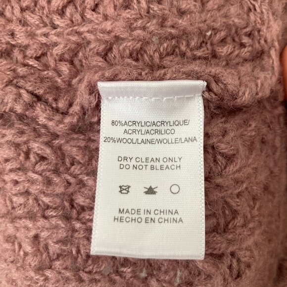 Anthropologie Moth Rocia Mauve Crochet Knit Open Cardigan Cottagecore Wool Small - Picture 10 of 11